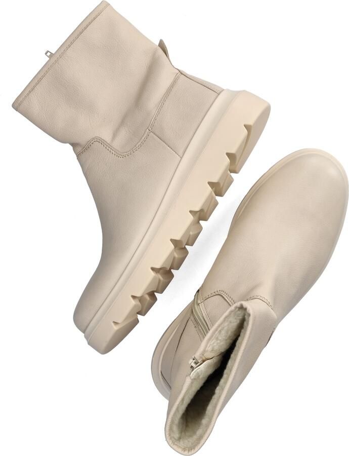 Ecco Nouvelle Limestone leren enkellaarzen beige