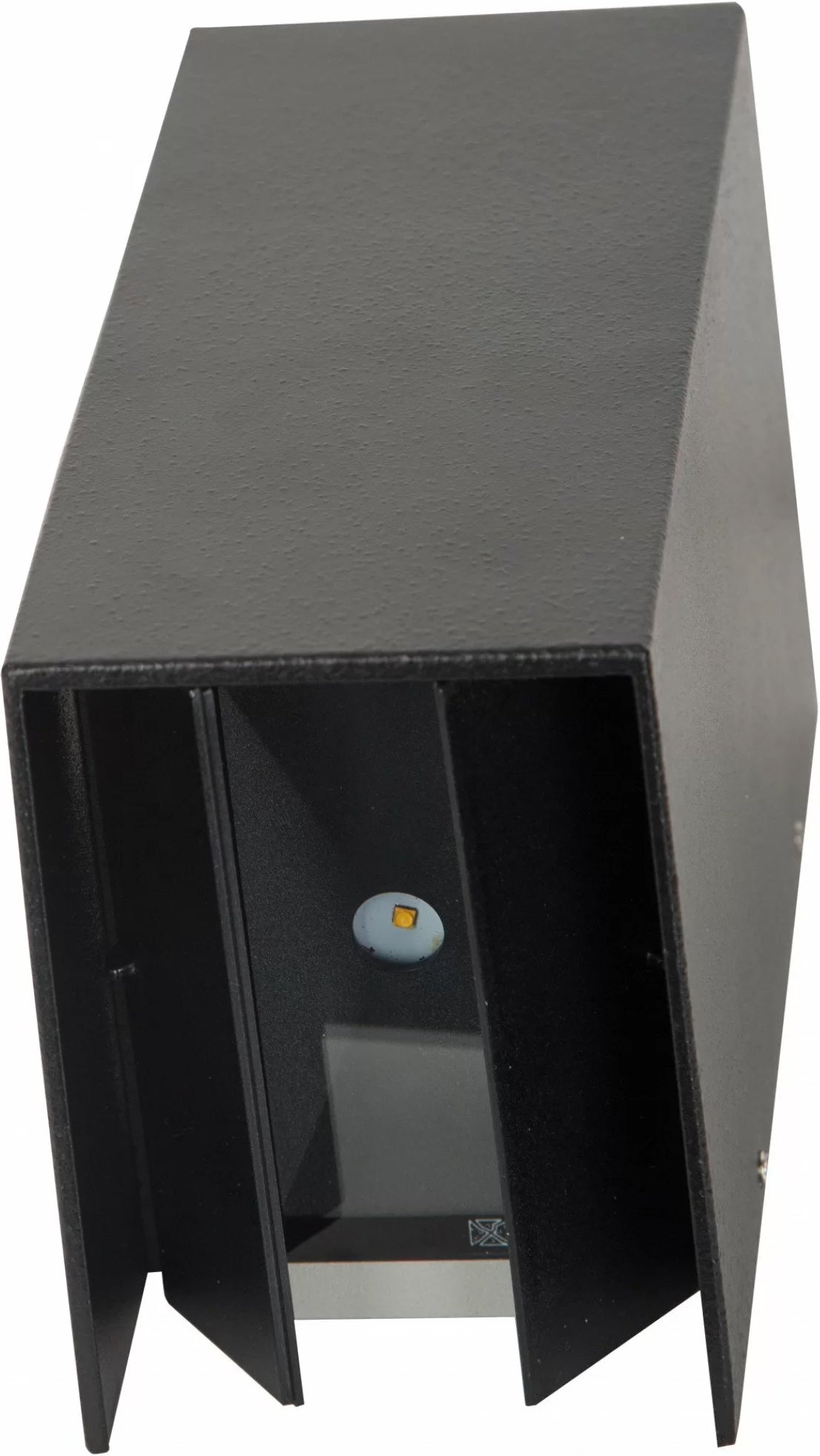 KS verlichting wandlamp Channel zwart 12 x 7,5 x 17 cm