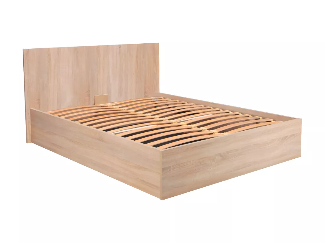 Lit coffre 140 x 190 cm - Coloris : Naturel - ELPHEGE