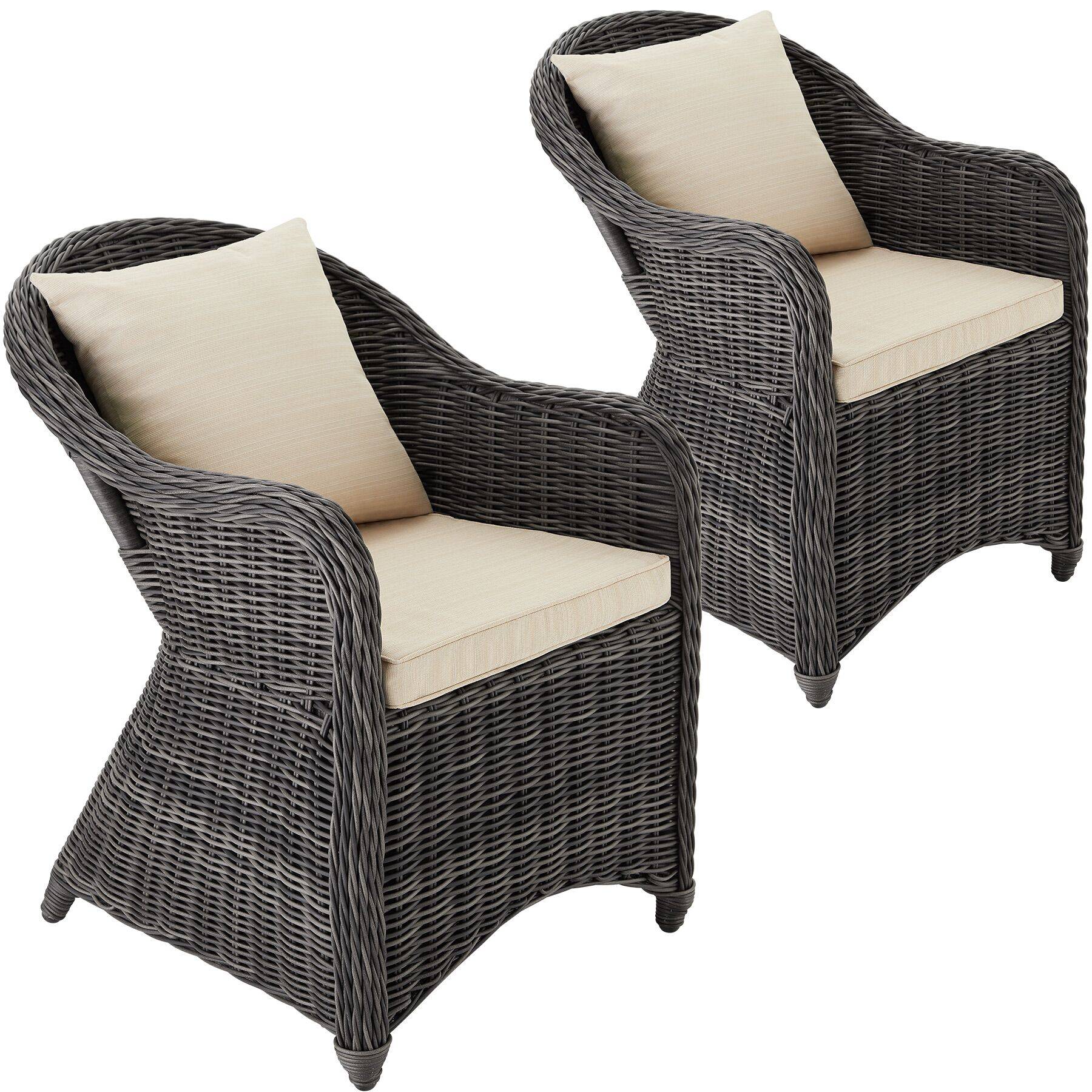 2er Set Rattansessel