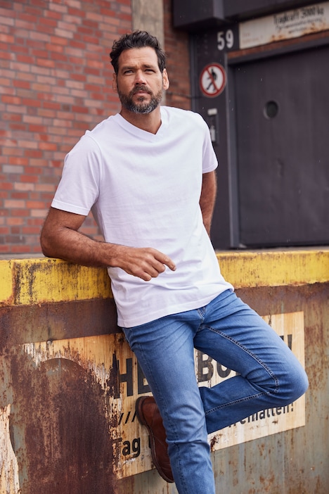 JP 1880 T-Shirt, Basic, V-Ausschnitt, bis 8XL