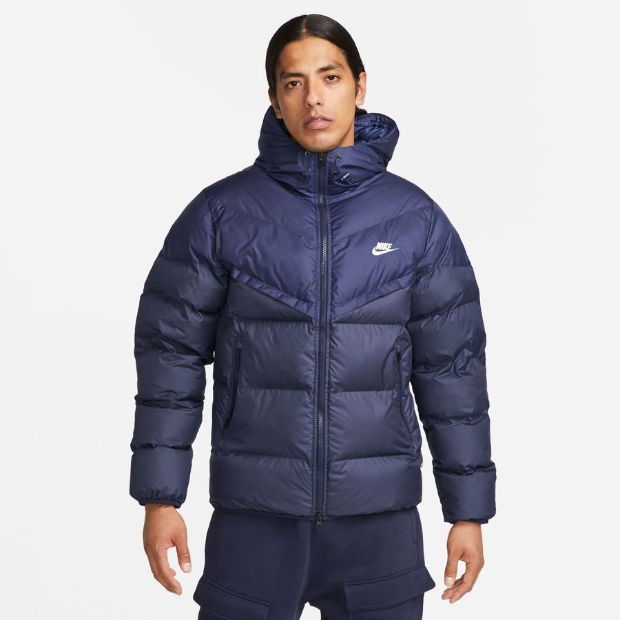 Nike Manteau d'Hiver Storm-FIT Coupe-Vent Primaloft Puffer - Bleu Marine/Blanc Cassé