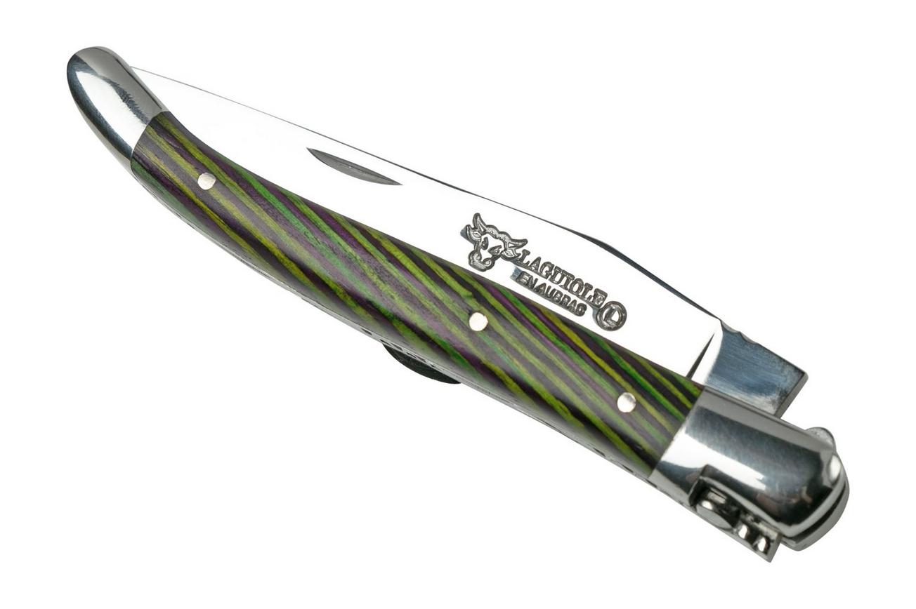 Laguiole en Aubrac Green Samba L0210SAVIFSJ1 sambahout, gepolijst, laguiole zakmes, 10 cm