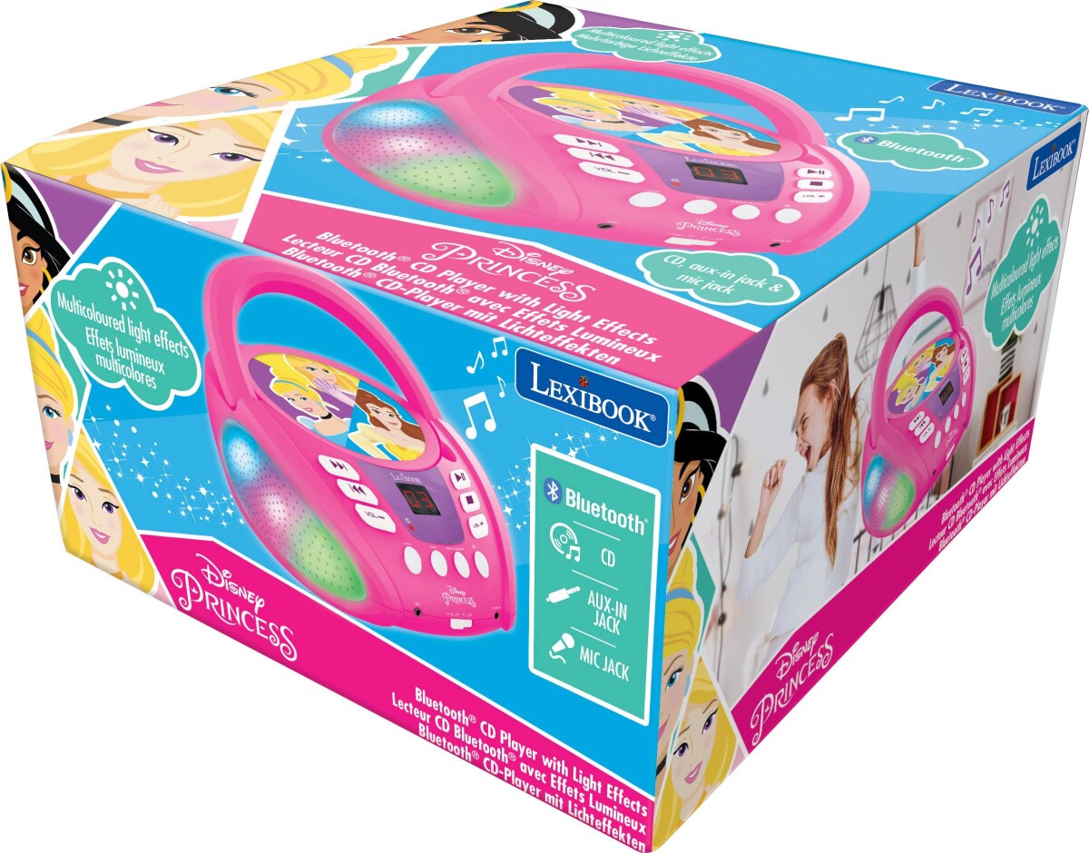 Lexibook - Disney Prinsesse - Bluetooth Cd Afspiller