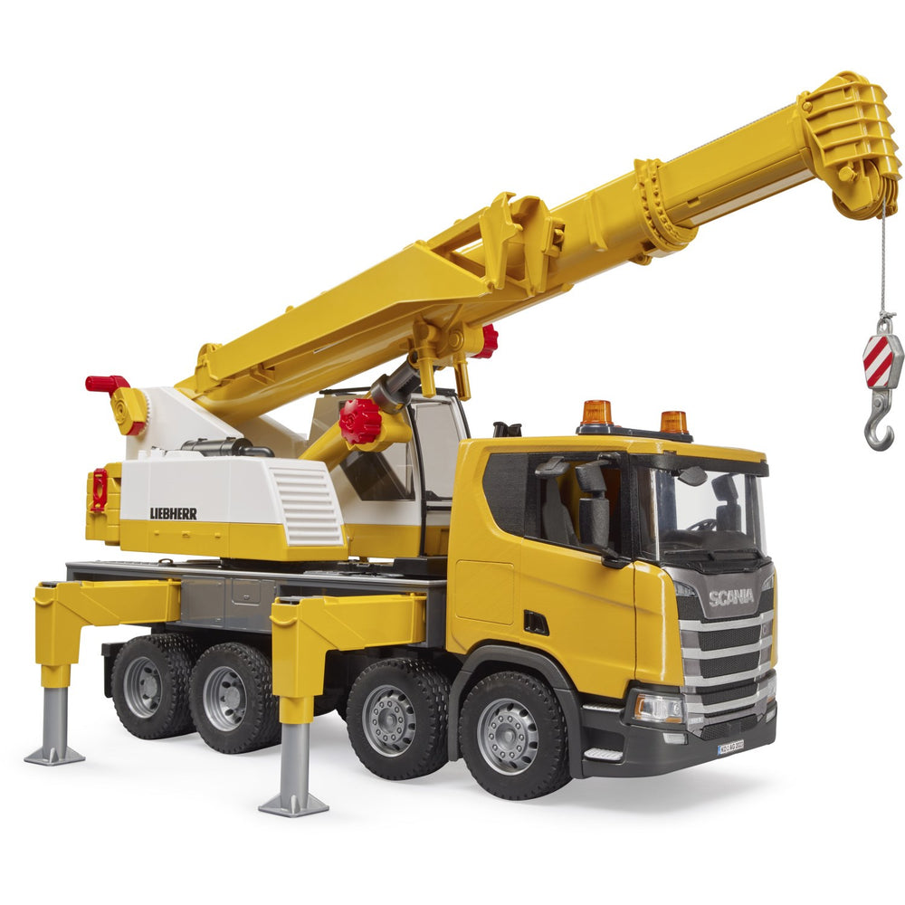 Køb Bruder Scania Super 560R Liebherr Crane truck L&S module
