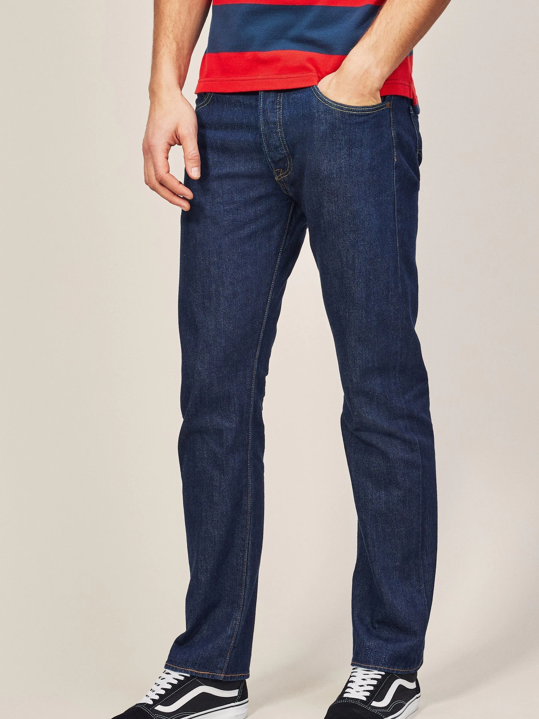 One wash marineblauw met wassing - Levi's® 501® Original jeans