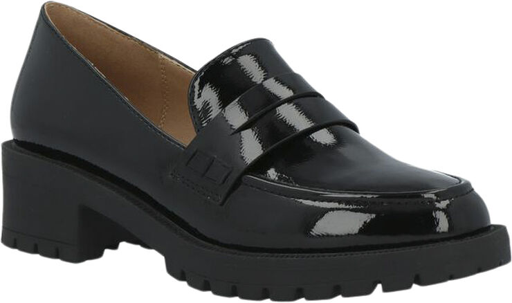 Bianco BIAPEARL Simple Penny Loafer Patent Aquarius Black