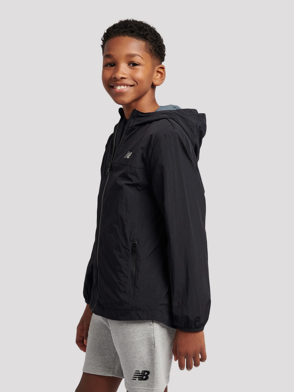 New Balance Athletics Woven Mesh Lined Kids Jacket nb caviar