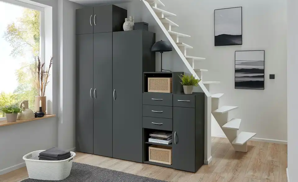 Regal Multischrank-System 50 cm 126 cm Graphit