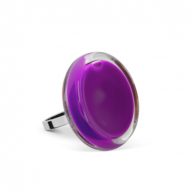 Bague en verre soufflé - Cachou Mini Milk