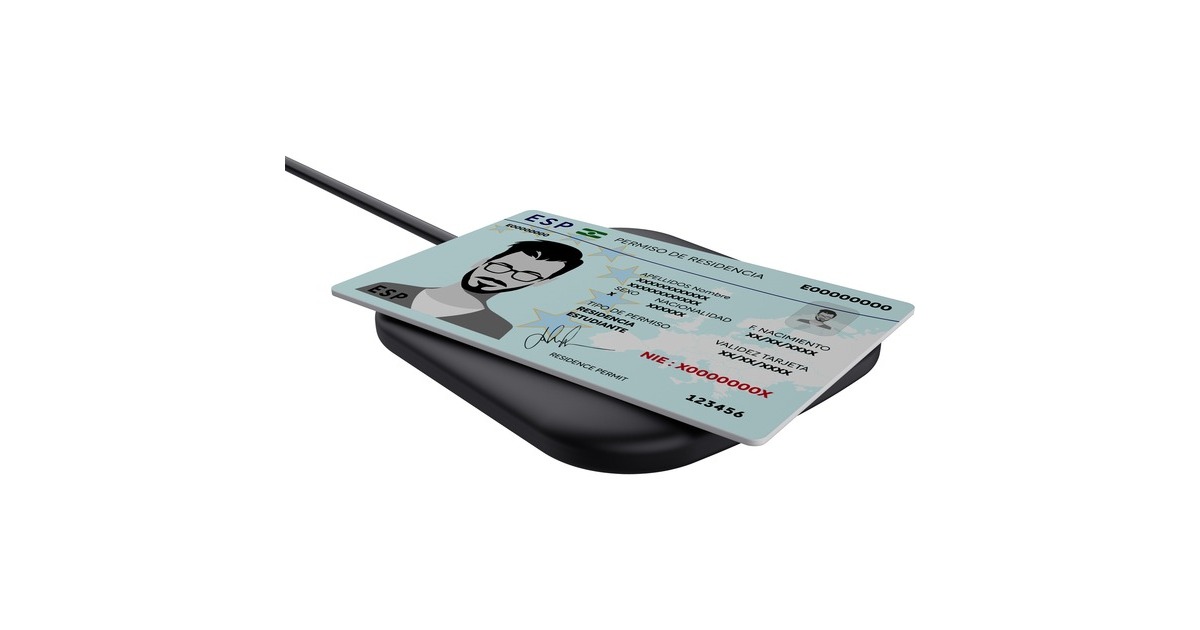 TrustCeto Contactloze Smartcard-lezer kaartlezer  (Zwart)
