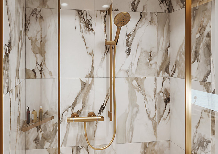 Mitigeur thermostatique de douche Ecostat Comfort Bronze brossé