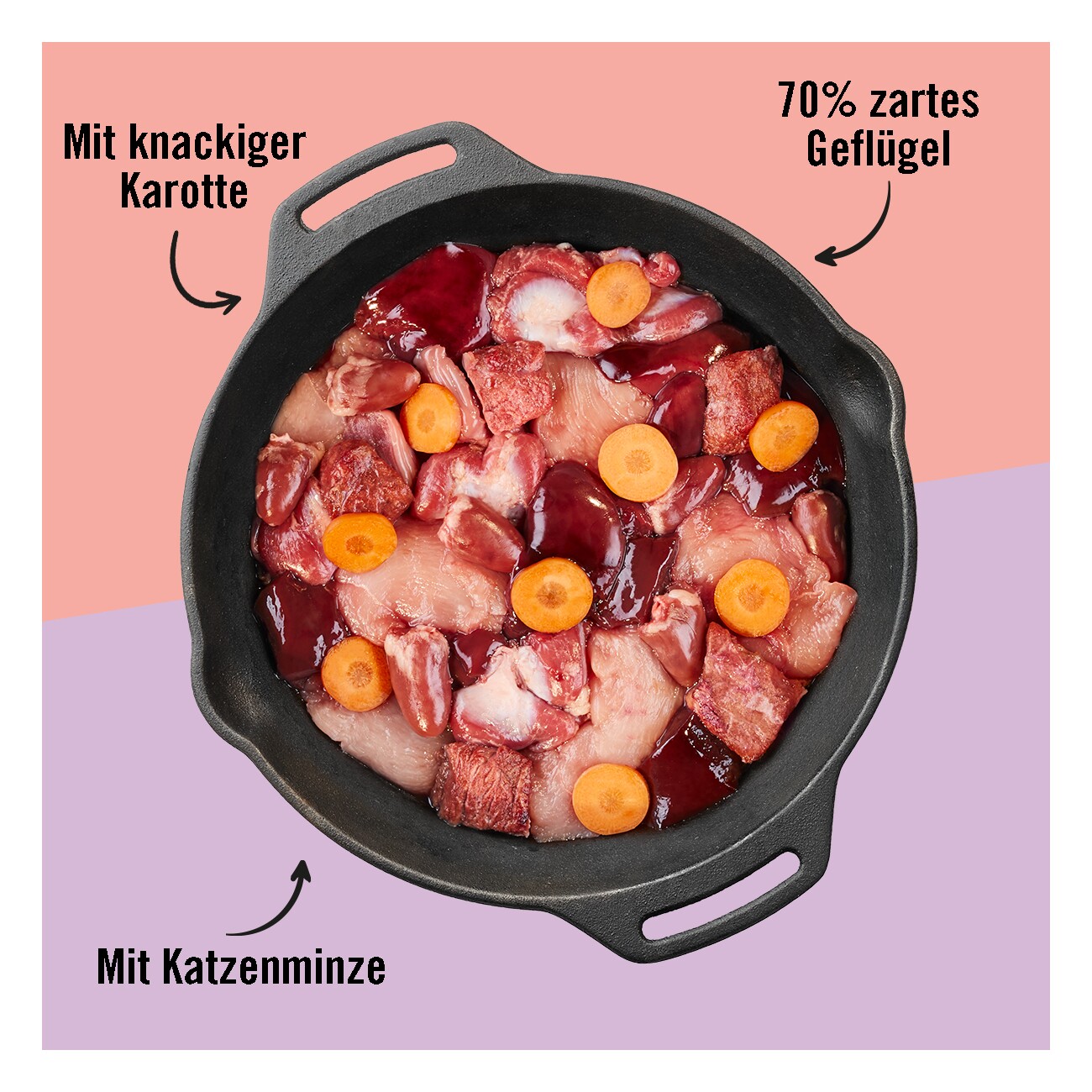 Dogs'n Tiger Adult Nassfutter Katze, Klimbim, Geflügel, Kalb & Möhre, 12x 125g