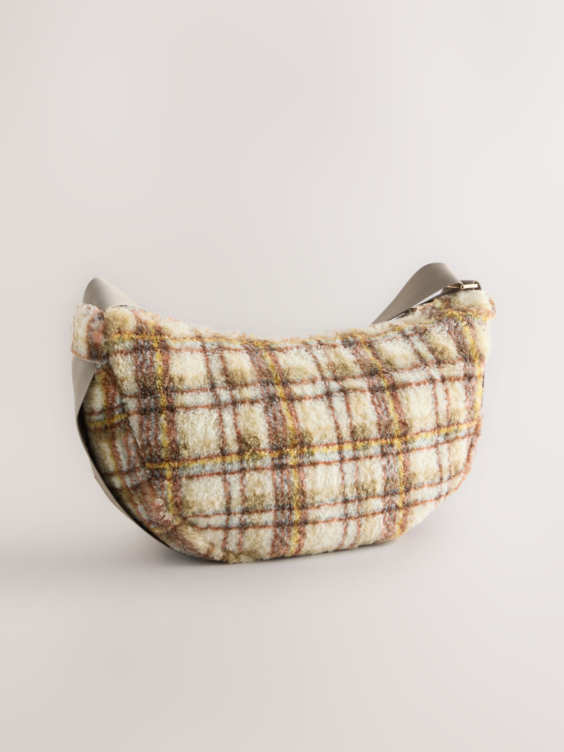 Multi - Borg Sling Checkered Cross-Body Bag