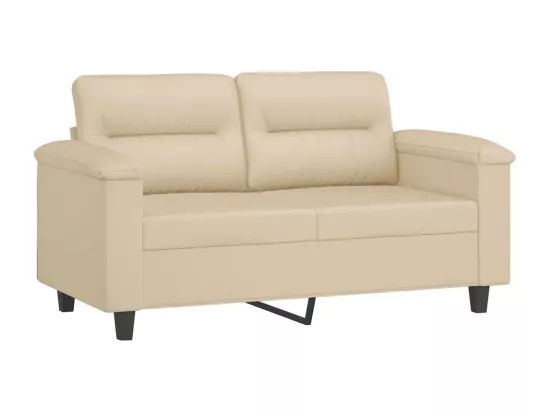 Ensemble de canapés 3 pièces avec coussins Crème Tissu microfibre