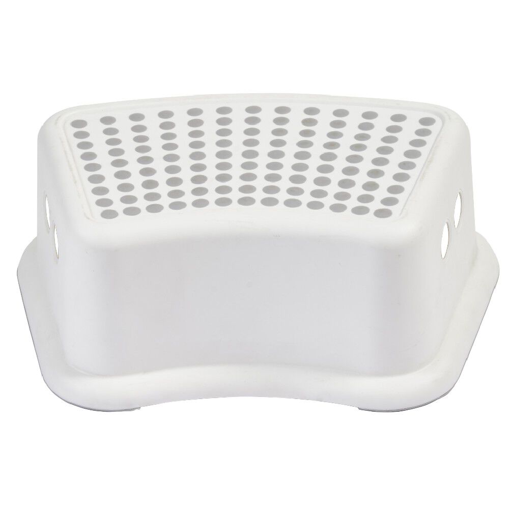 Marche pied surface antidérapante blanc et gris
