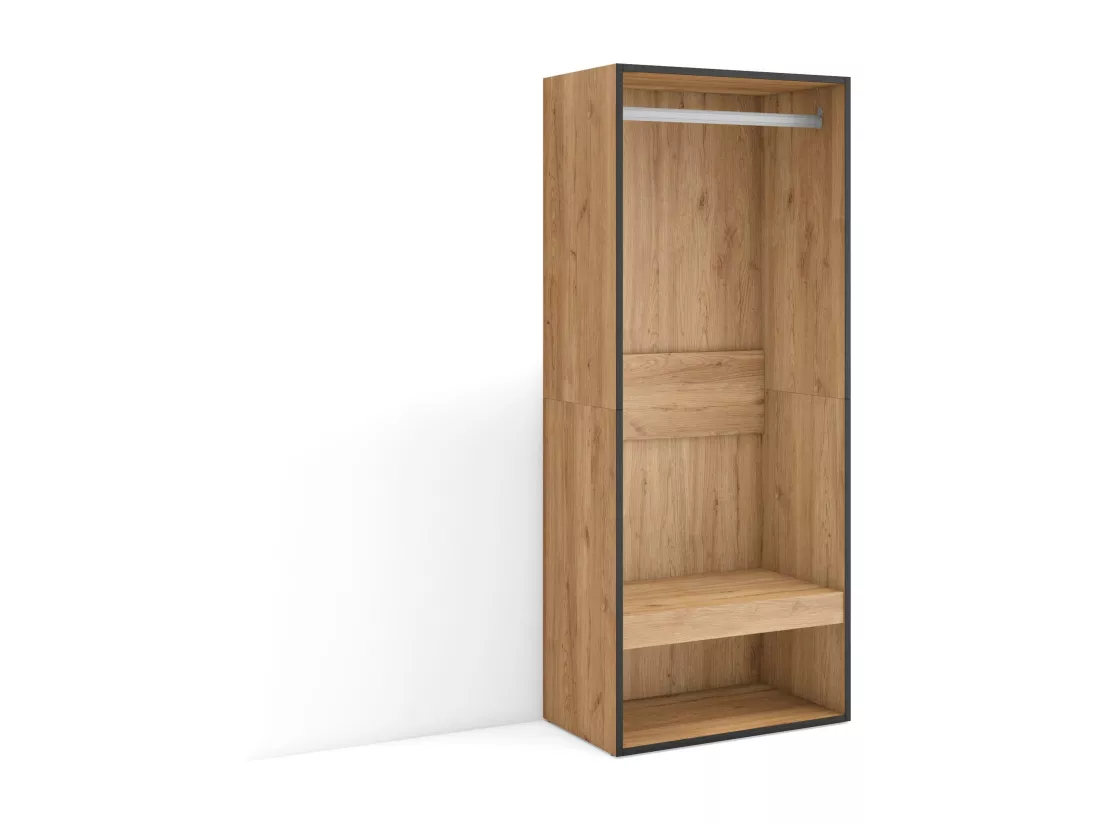 Armoire Vestiaire ouvert, 60x35x145 cm, Chambre à coucher, pièce, Vêtement, Dressing, Chêne