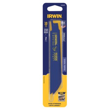 Irwin reciprozaagblad vertanding 10T bi-metaal voor hout / metaal - 2 stuks - 150 mm