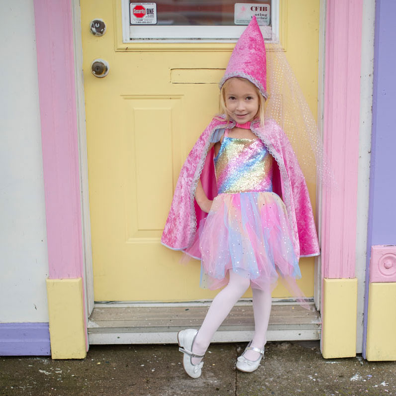 Diamond Sparkle Cape Roze, 5-6 jaar