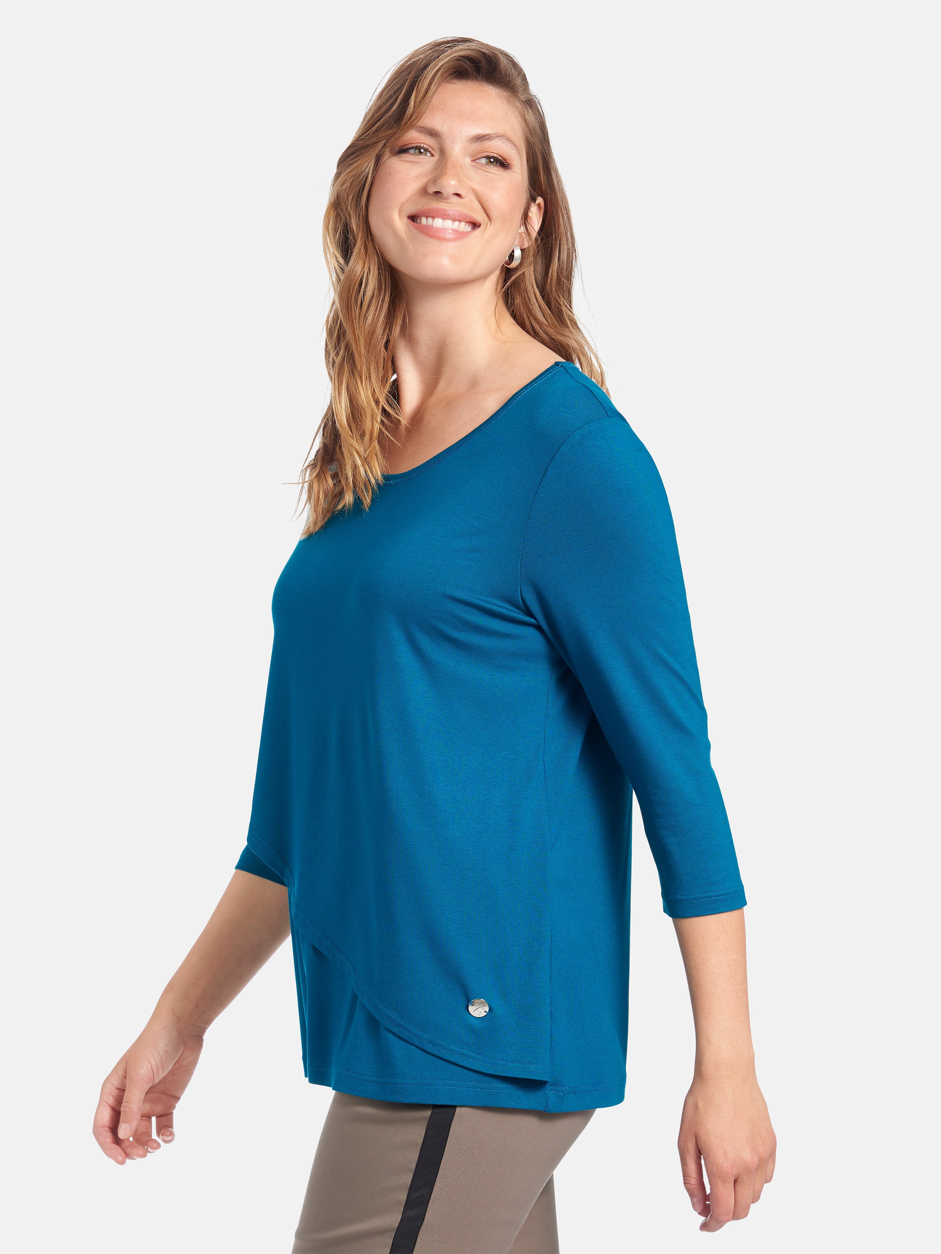 Rundhals-Shirt mit 3/4-Arm