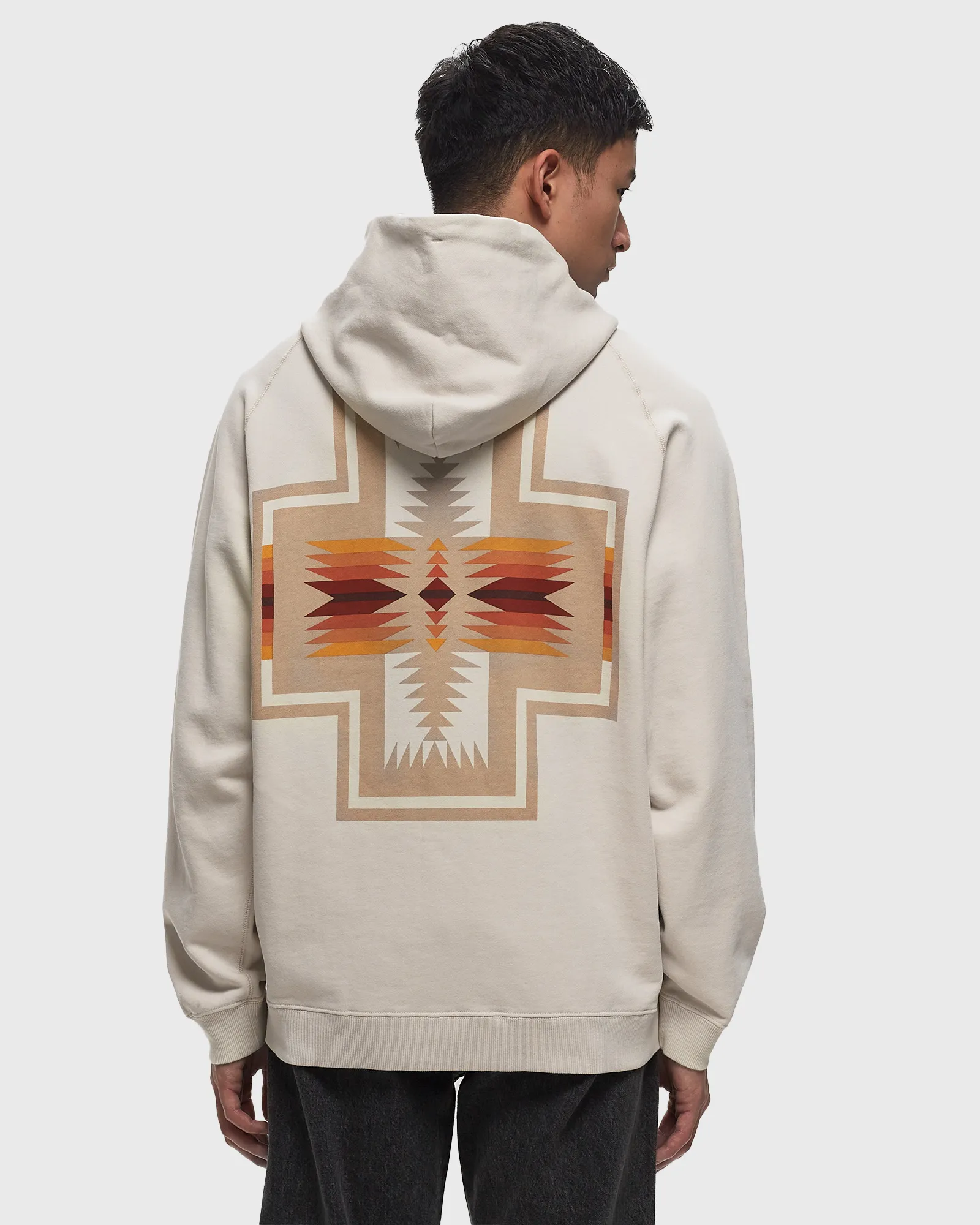 Pendleton BACK PRINT SWEAT HOODIE IVORY HARDING