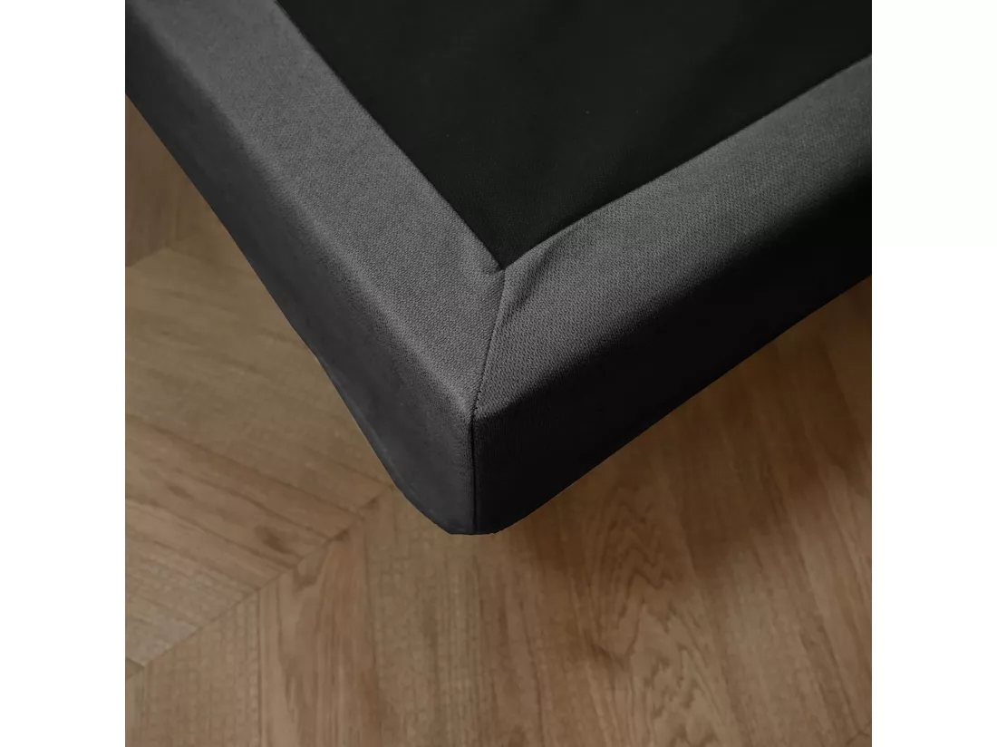 Cache-sommier anthracite RONDA 160x200 cm - SOMEO - Ronda