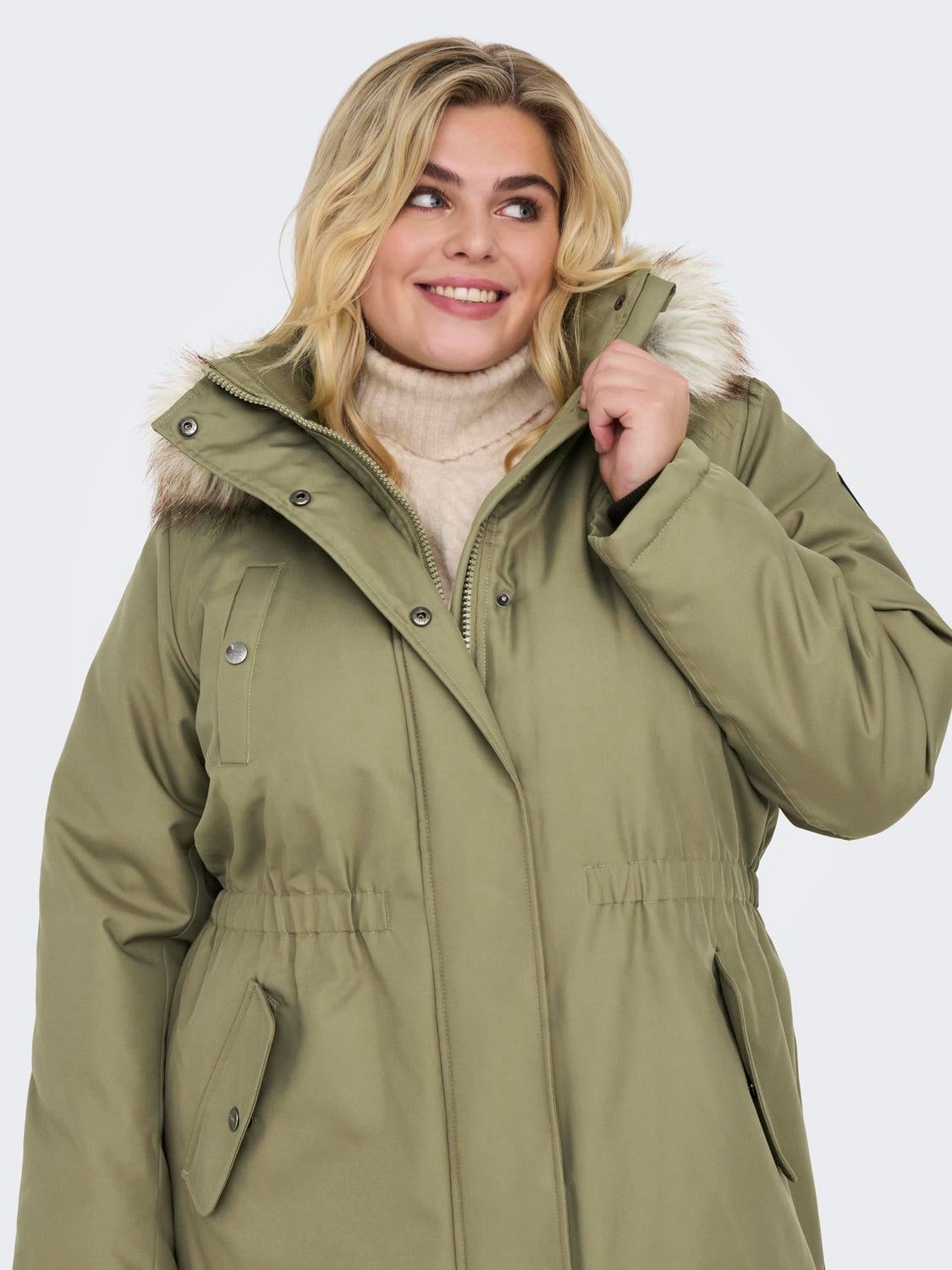 CARIRENA Langer Parka Aloe