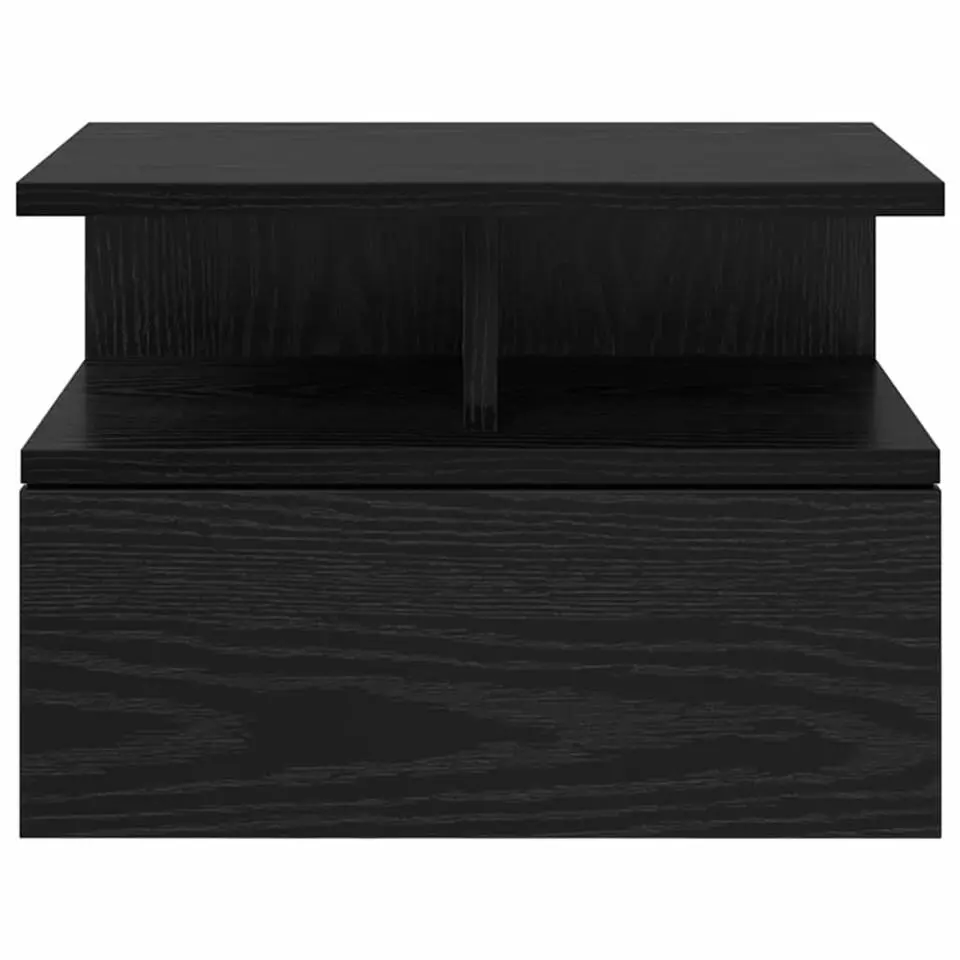 vidaXL - Zwevend Nachtkastjes met lade - Zwart eiken - 40x31x27 cm - 2 stuks