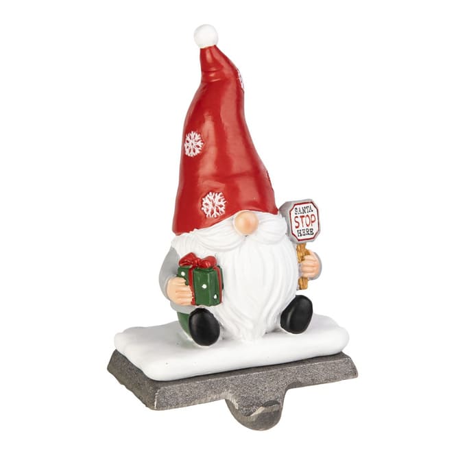 Haken für Nikolausstiefel - mit Wichtel - ca. 11 x 7 x 19,5 cm - 1 Stück