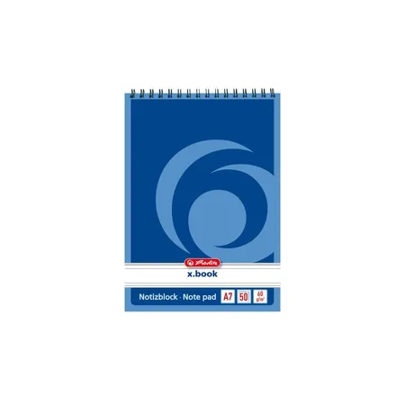 Herlitz Spiralnotizblock A7 liniert 50 Blatt
