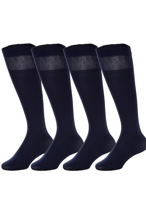 Fein-Kniestrümpfe, 4er-Pack, weiches Bündchen, bis Gr. 43/46