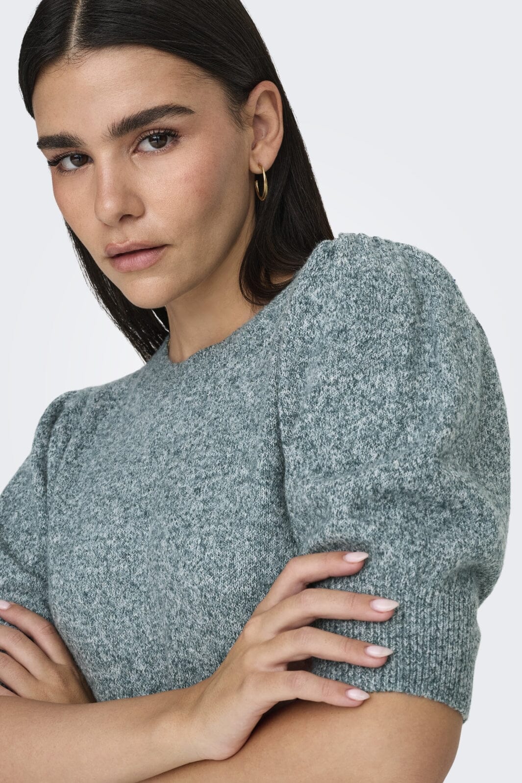 Only Onlrica Life 2/4 Pullover Knt 15318551 4702871 sea moss w melange