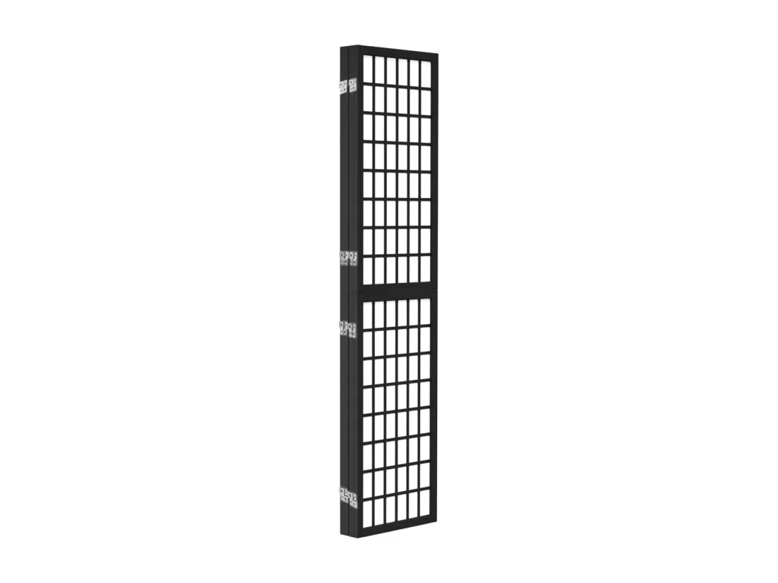 Cloison de séparation pliable 4 panneaux 160x170 cm Noir