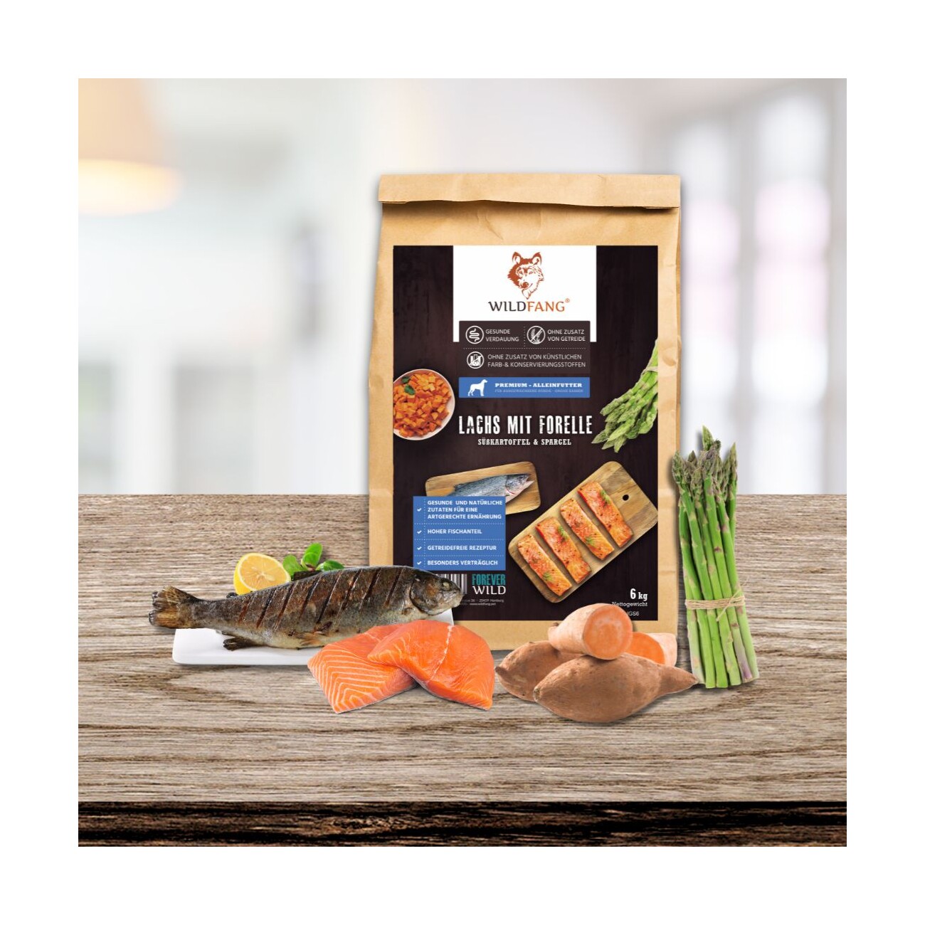 Wildfang ® Maxi Adult Trockenfutter mit Lachs und Forelle 2 kg