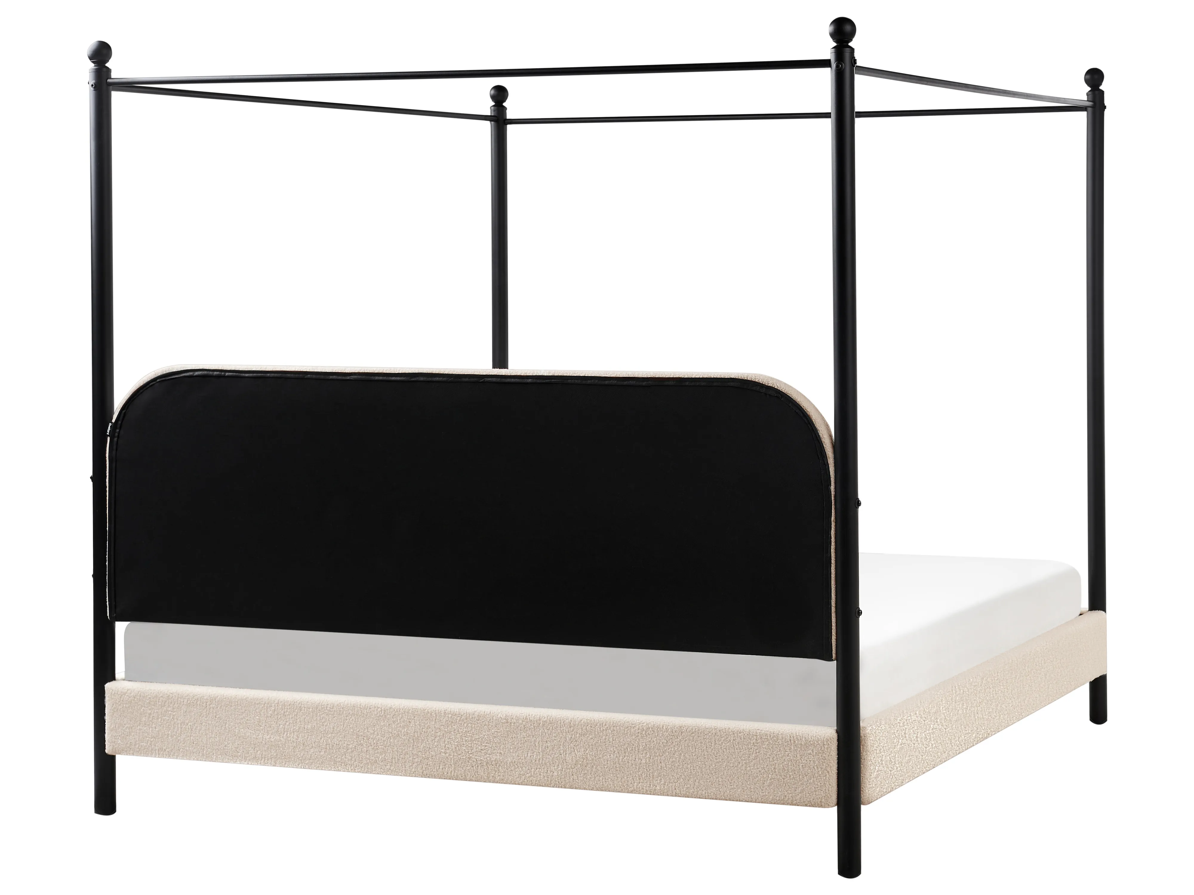 Hemelbed Bouclé DANNEMOIS 180 x 200 cm Beige