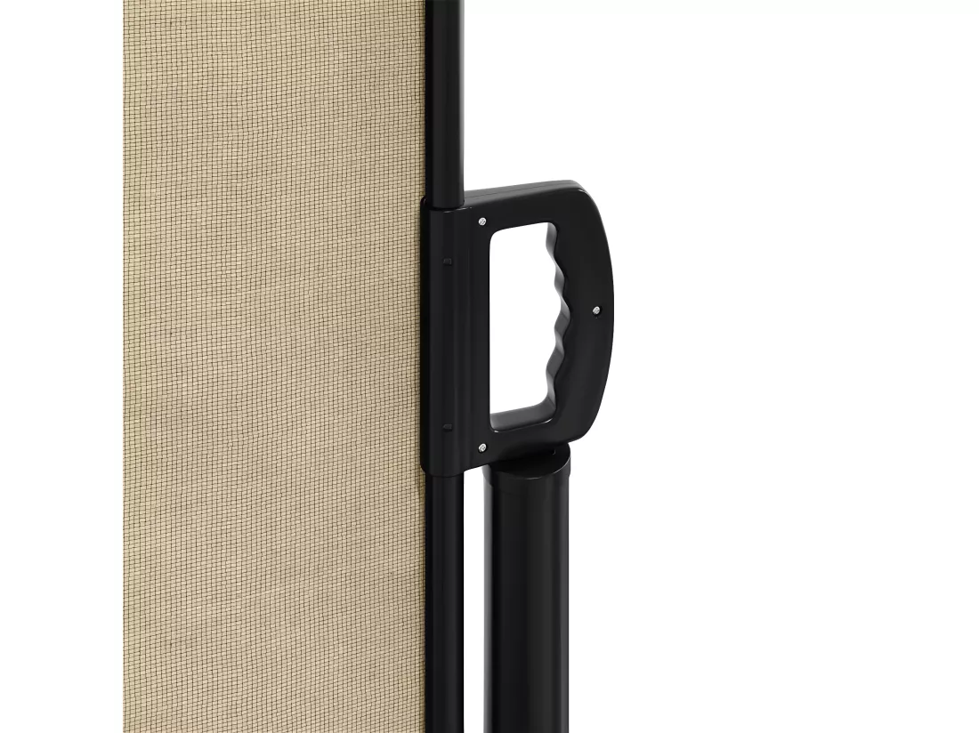 Auvent latéral rétractable beige 120x1000 cm
