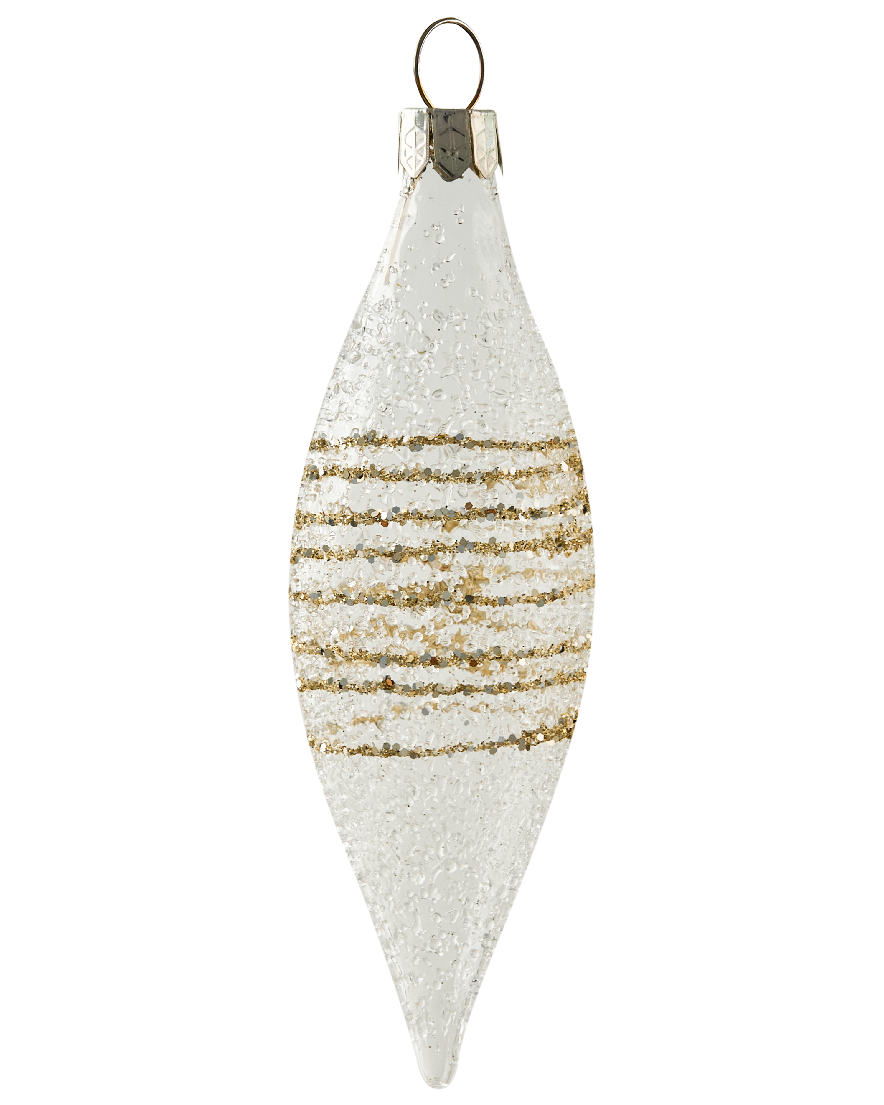 Set van 25 kerstballen ICICLE Glas Transparant/goud