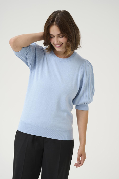 Kaffe blauwe dames t-shirt