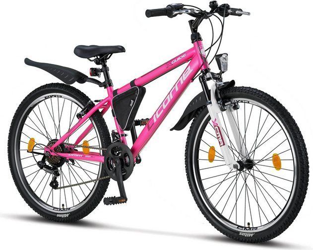 Licorne - Guide - Mountainbike - Roze/Wit - 26 inch - 21 Versnellingen