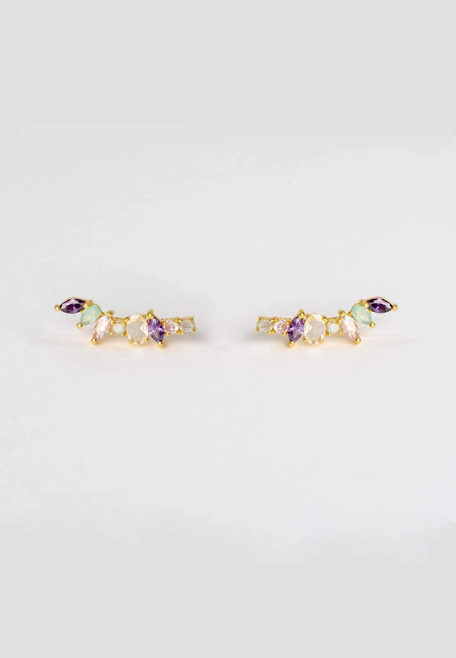 IRINA - Boucles d'oreilles grimpantes | Rose