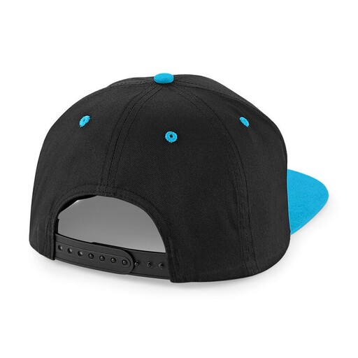 Boné/Viseira Beechfield Snapback, 2 cores, 5 painéis (pacote com 2)