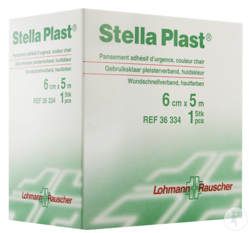 Lohmann & Rauscher Stella Plast Pansement Adhésif D'Urgence 6cmx5m 1 Pièce (36334)