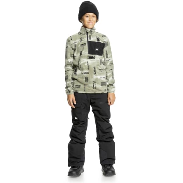 Sweat polaire QUIKSILVER AKER HZ YTH SHADOW CHECKS DESERT SAGE