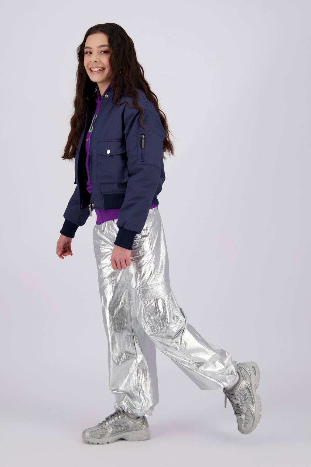 Raizzed regular casual broek zilver