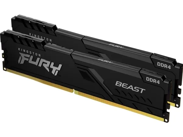 Kingston FURY Beast - DDR4 - sæt - 32 GB: 2 x 16 GB - DIMM 288-PIN - 3600 MT/s / PC4-28800 - CL18 - 1.35 V - ikke bufferet - ikke-ECC - sort