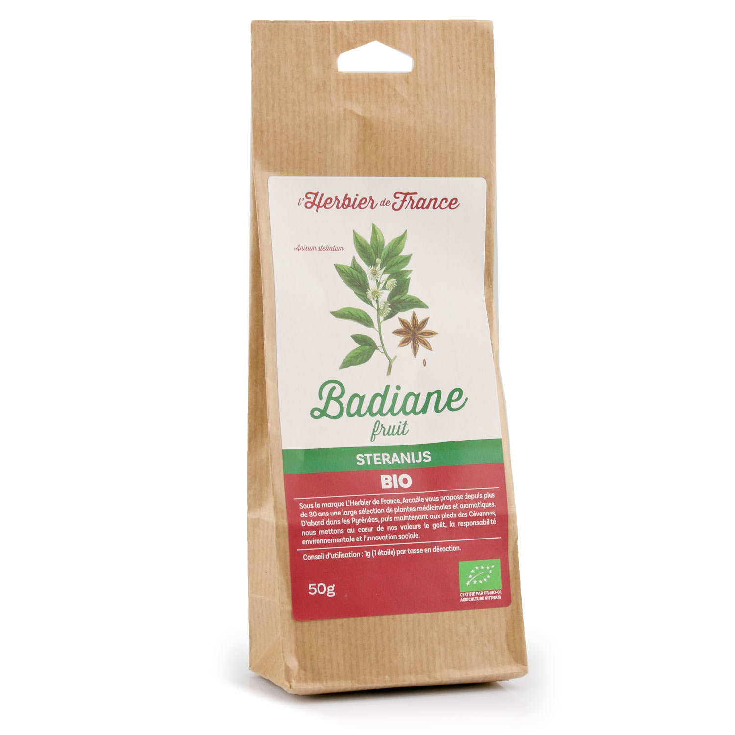 Badiane bio (anis étoilée entière)