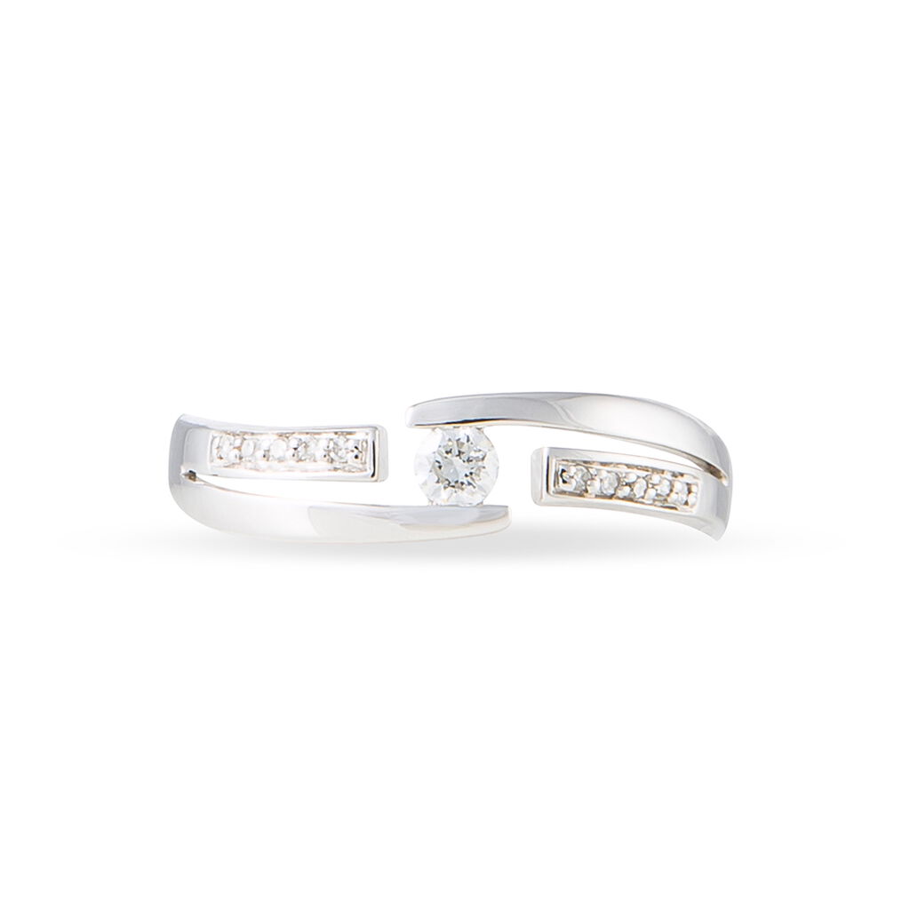 Bague Solitaire Elisa Or Blanc Diamant