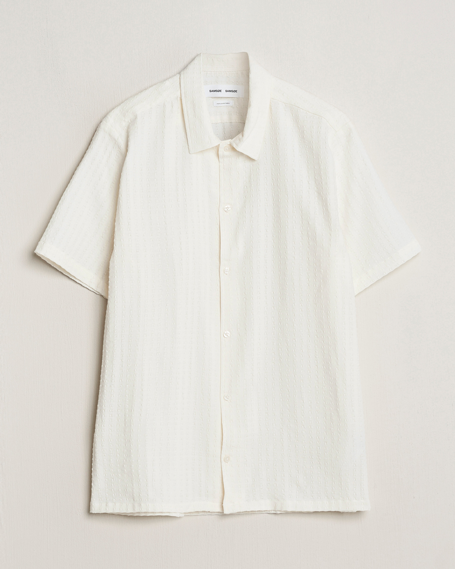 Samsøe Samsøe Avan Structured Short Sleeve Shirt White
