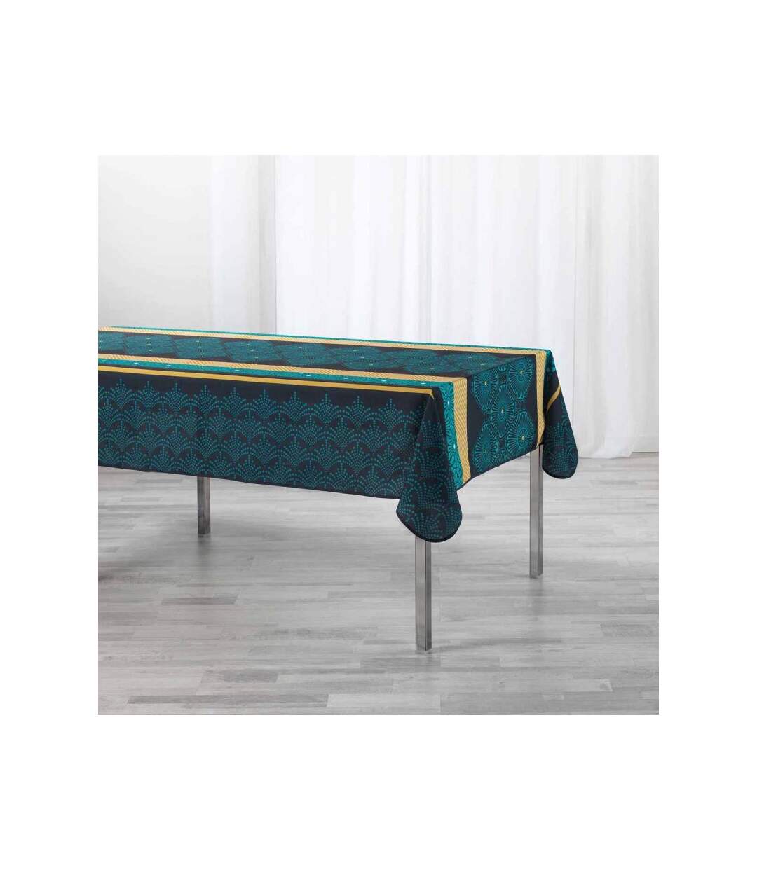 Nappe Antitache Cuisine Addict 150x200cm Bleu