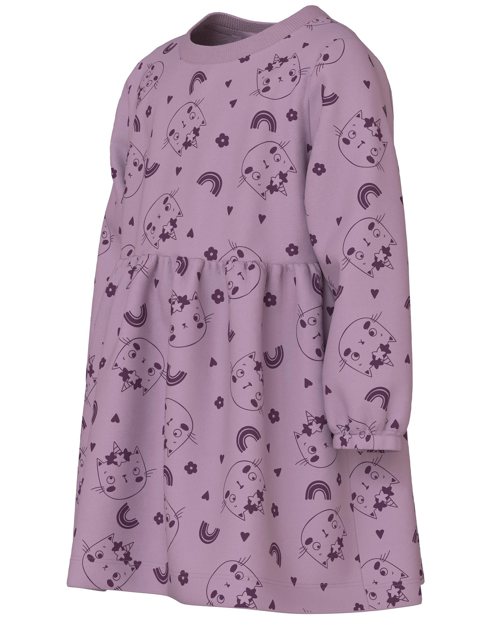 Langarmkleid NMFVILUBA CAT in lavender mist